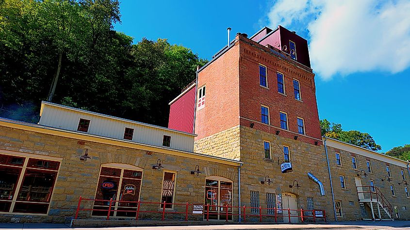 Facade of the Potosi Brewery, Wisconsin.