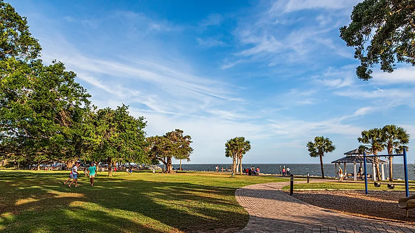 A seaside park on St. Simons Island, Georgia.