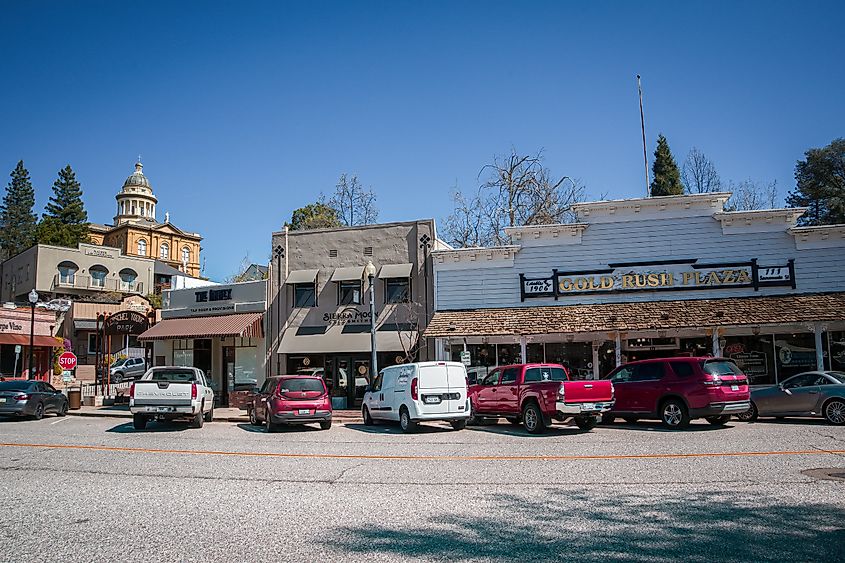 Historic buildings and stores in Auburn, California