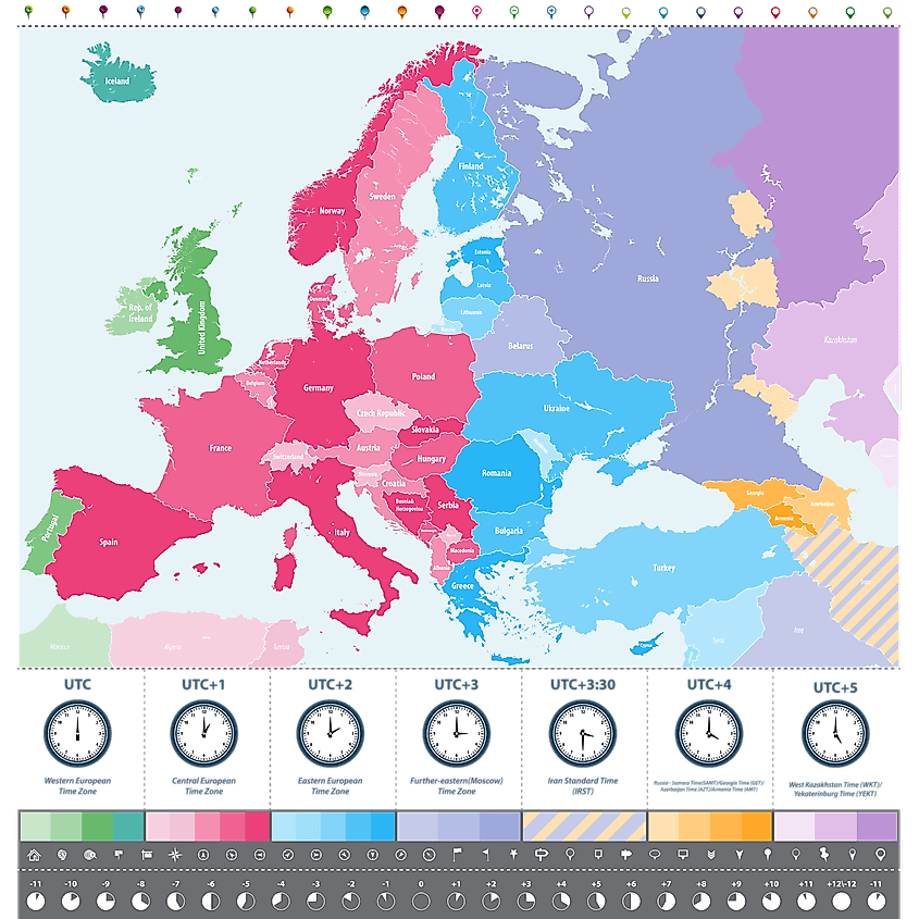 Eastern Europe Time Zone Map Get Map Update