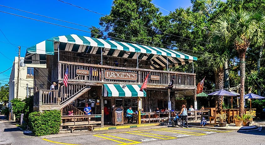 Restaurant in Saint Simons Island, Georgia.