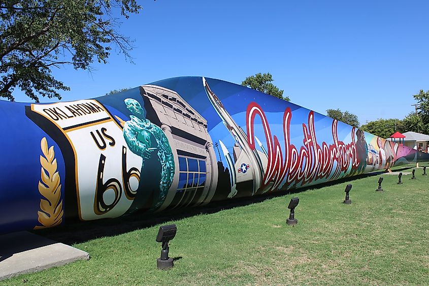 Heritage park in Weatherford is a beautiful attraction for the old route 66 travellers.
