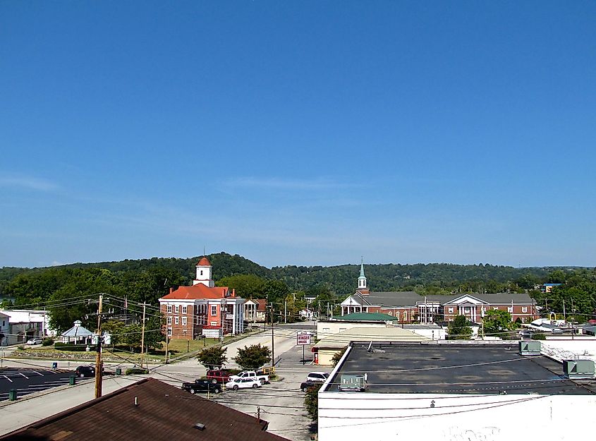 Aerial view of Kingston, Tennessee