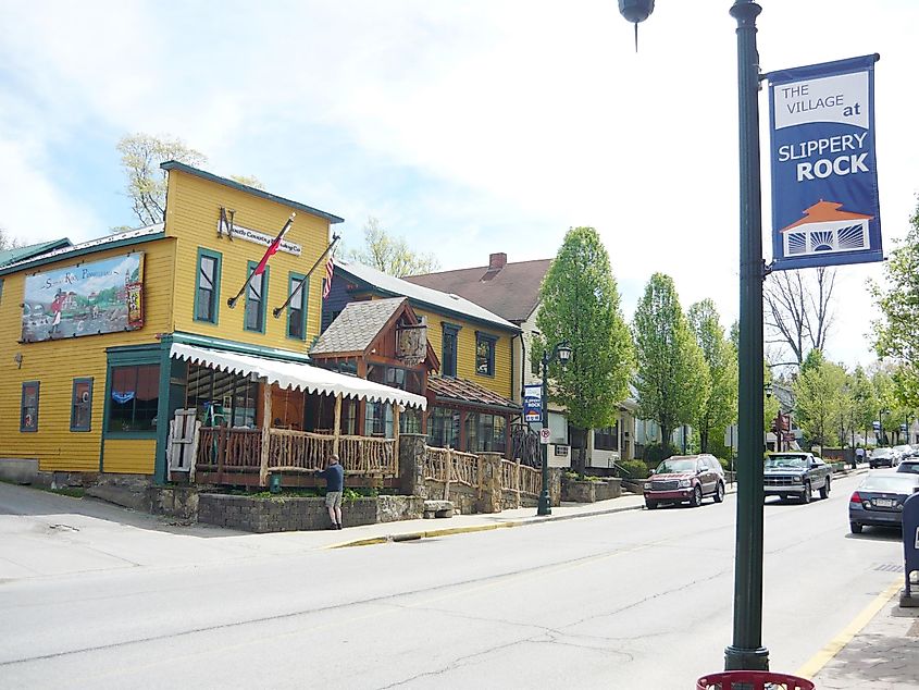 South Main Street in Slippery Rock, Pennsylvania