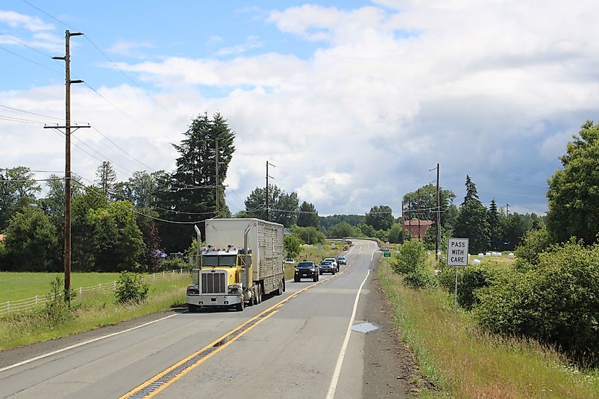 Washington State Route 6 in Lewis County, where Doty General Store is located.