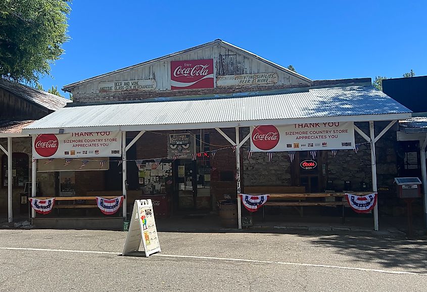 The Sizemore Country Store in Volcano, California.