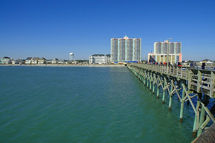 Myrtle Beach, South Carolina, view from Cherry Grove Fishing Pier