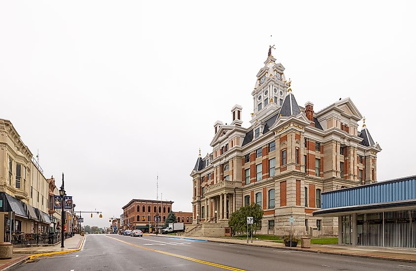 The historic Henry County Courthouse in Napoleon, Ohio