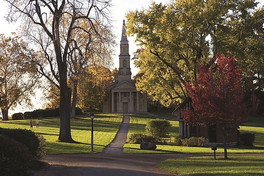 The chapel at Principia College in Elsah, Illinois.