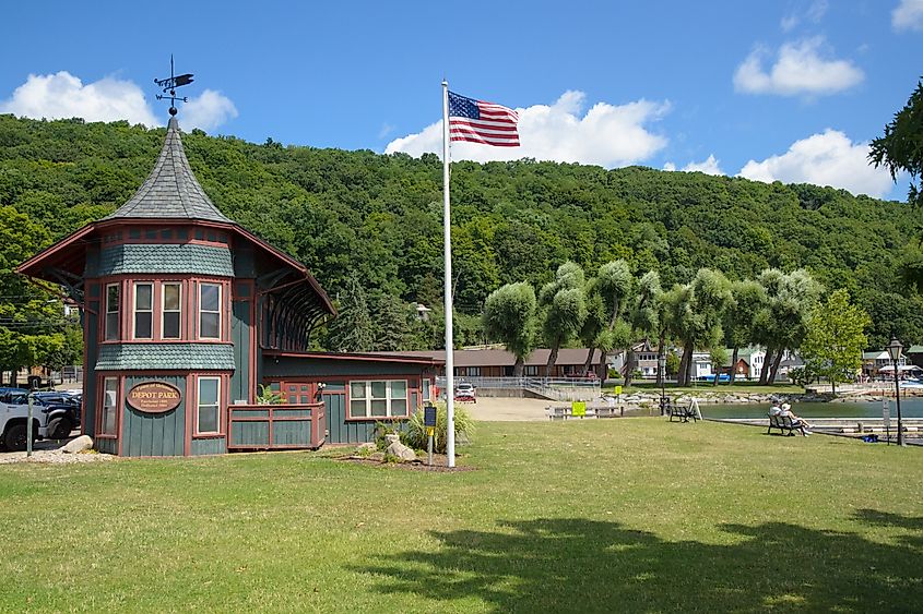 Depot Park, in the village of Hammondsport.