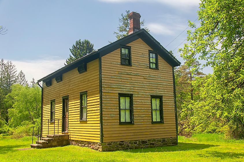 The historic millbrook village site in the delaware water gap in Hardwick Township New Jersey.