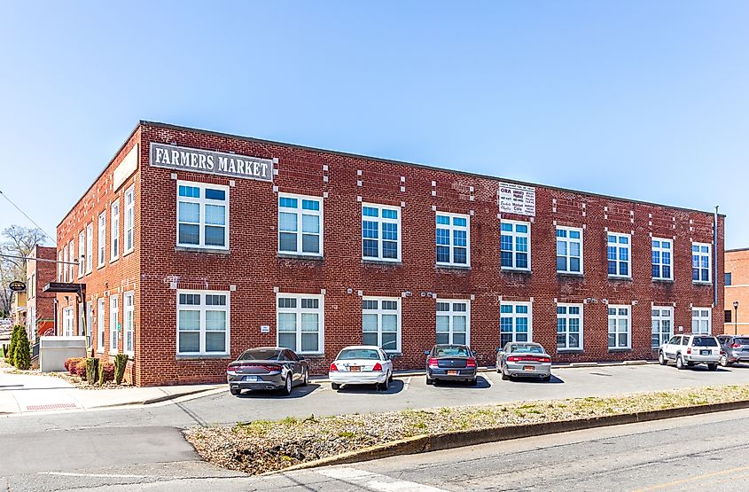 South Lafayette Street in the historic core of Shelby, North Carolina. Editorial credit: J. Michael Jones / Shutterstock.com
