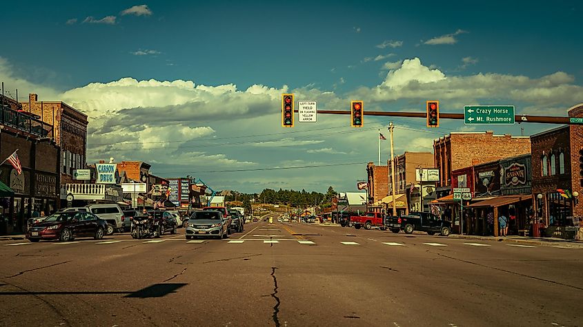 Custer, South Dakota: Busy town intersection, via Alex Cimbal / Shutterstock.com