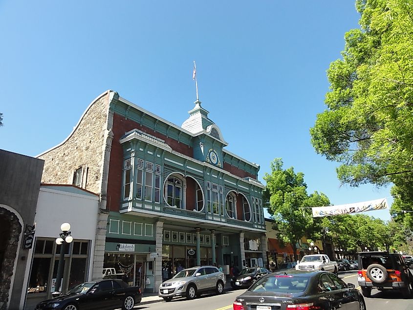 Richie Block on Main Street in St. Helena, California.