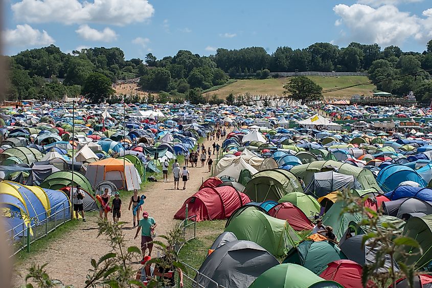 Glastonbury Festival in Glastonbury, England