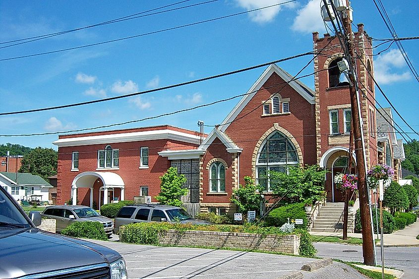 Downtown church in Paintsville, Kentucky.