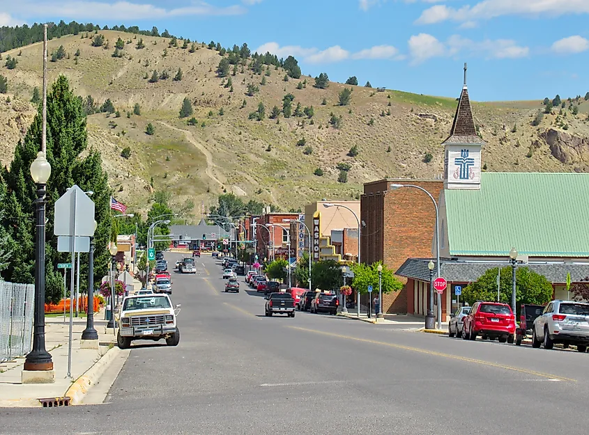 Main Street in Anaconda, Montana.