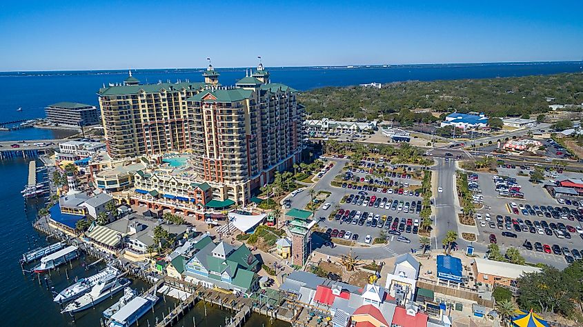 Aerial view of Destin skyline, Florida