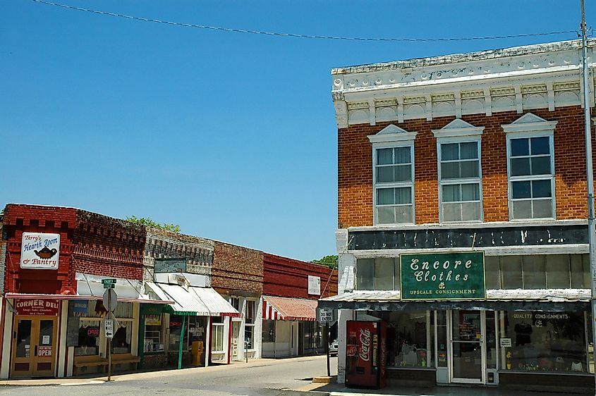 Downtown Berryville, Arkansas, USA.