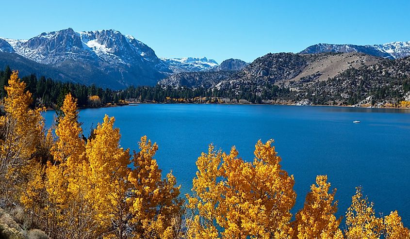 Picturesque rural landscapes on Mammoth Lake