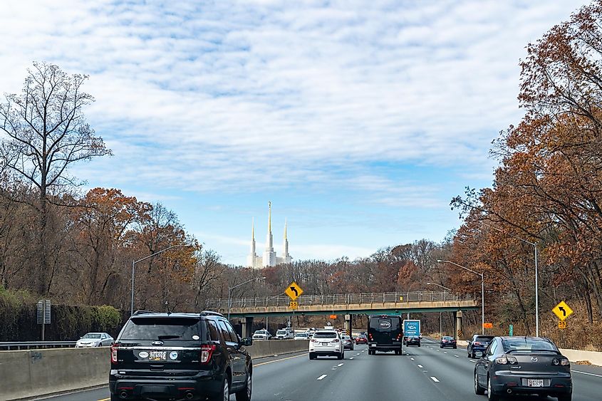 Millions of people have driven past the Mormon temple in Kensington, via 