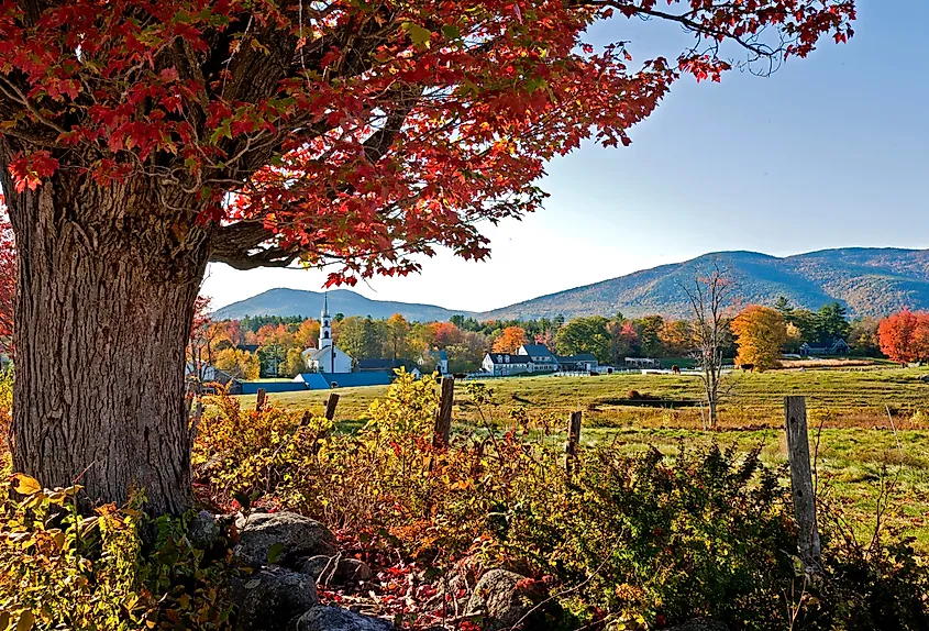 Landscape surrounding Tamworth, New Hampshire.