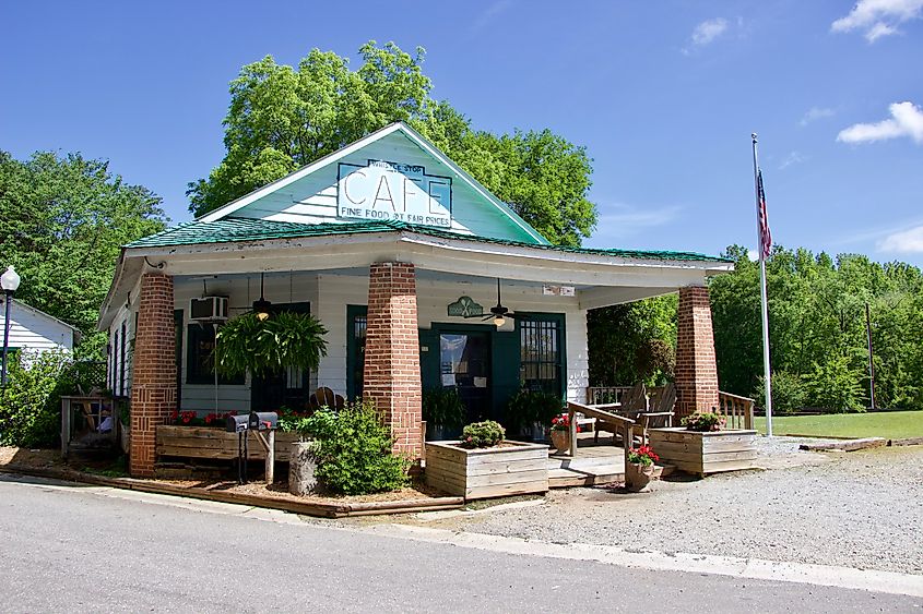 Whistle Stop Cafe, filming location for the movie 'Fried Green Tomatoes' in Juliette, Georgia.