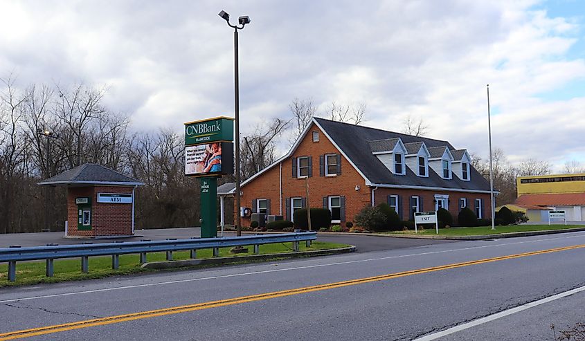 CNB Bank office branch building, Hancock, Maryland