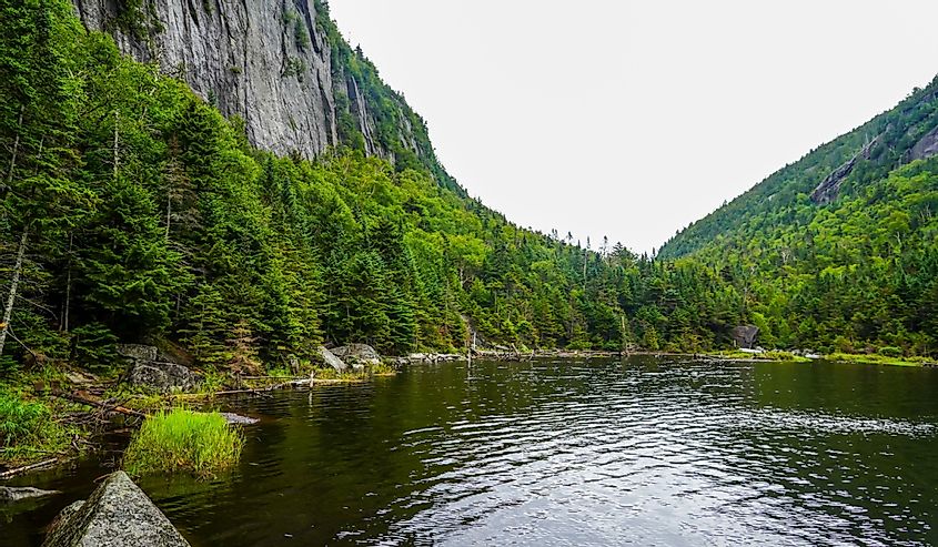 Avalanche Lake in the High Peaks Wilderness Area of the Adirondack State Park in Potsdam, New York