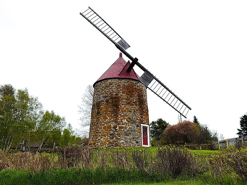 A windmill in L’Isle-aux-Coudres in Quebec.