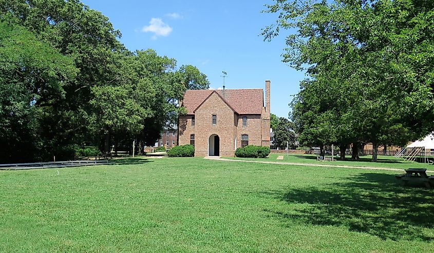 Reconstructed State House in this historic St Mary's City