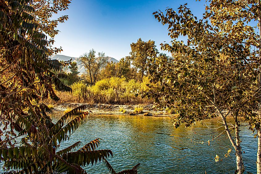 The Payette River at Horseshoe Bend, Idaho.