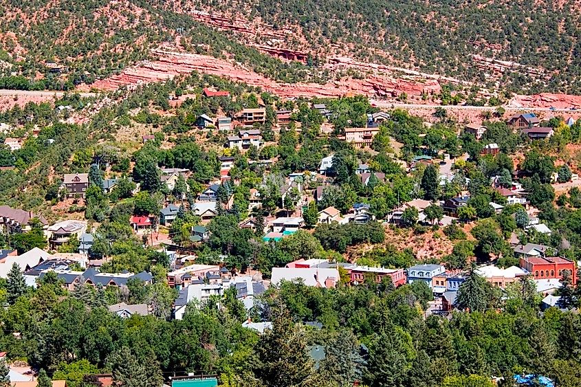 The town of Manitou Springs, Colorado.