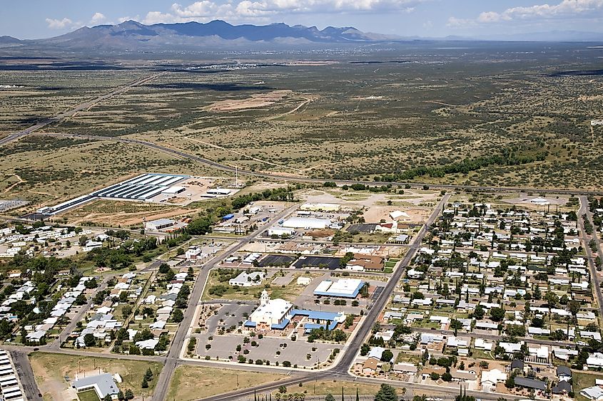 Aerial view of Sierra Vista, Arizona.