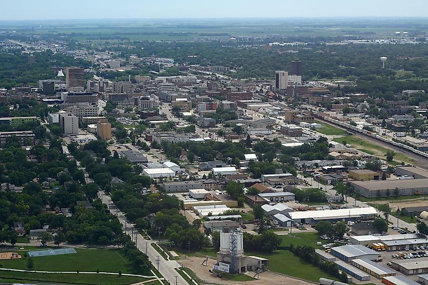 Downtown Fargo Aerial.