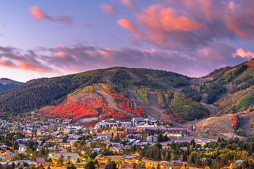 Spectacular fall colors in Park City, Utah.