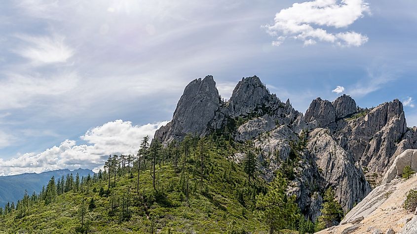 View from the top of Castle Crags, Klamath Mountains,California