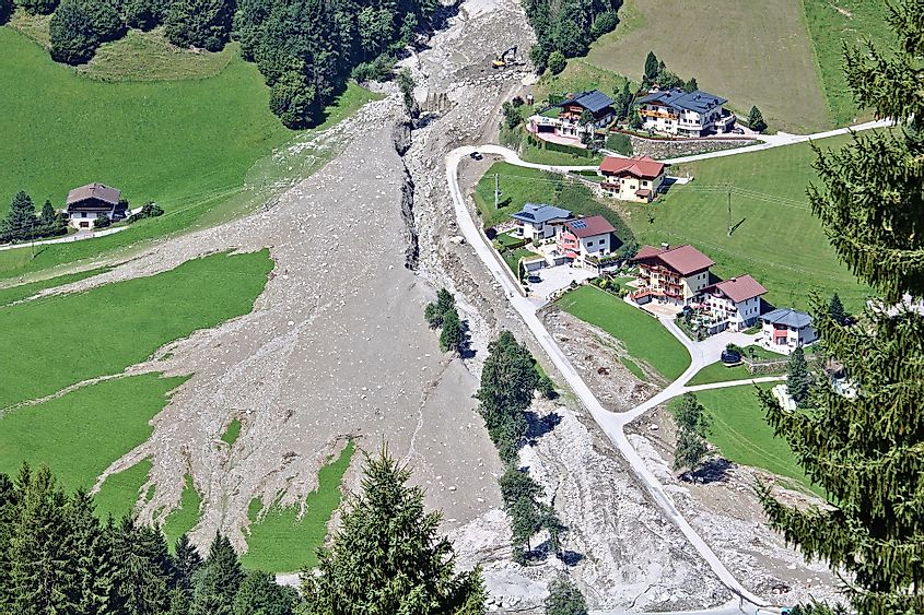 Earthflow landslide
