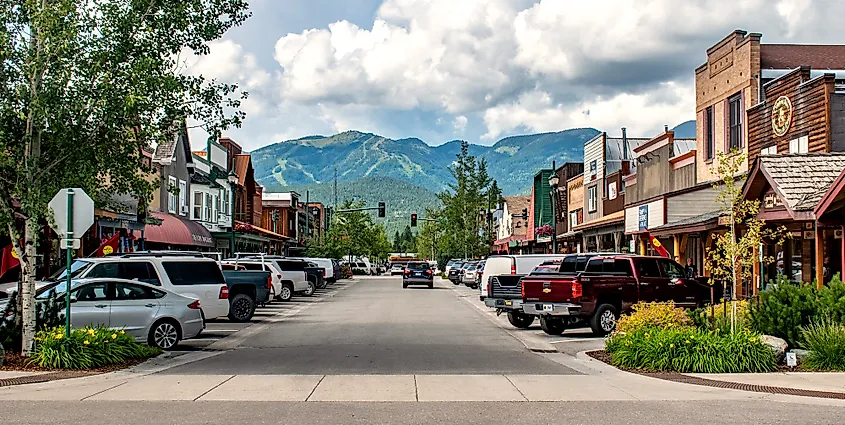 The scenic town of Whitefish, Montana.