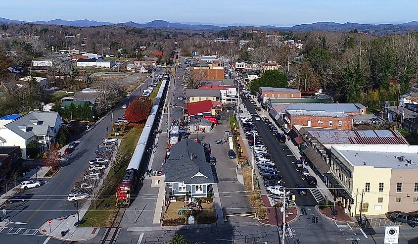 Downtown Blue Ridge Georgia City, Street