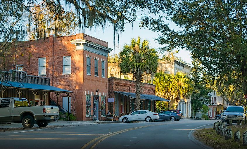 Historic downtown Micanopy, Florida.