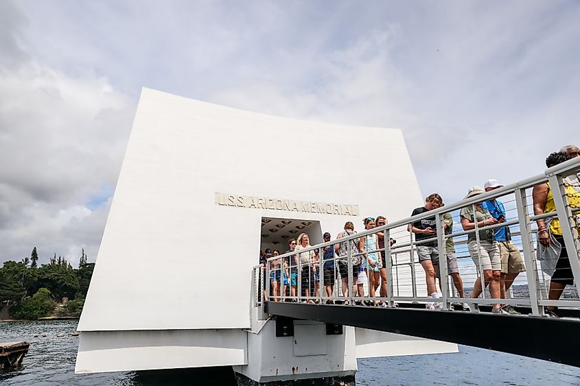 USS Arizona Memorial, part of the Pearl Harbor National Memorial in Hawaii
