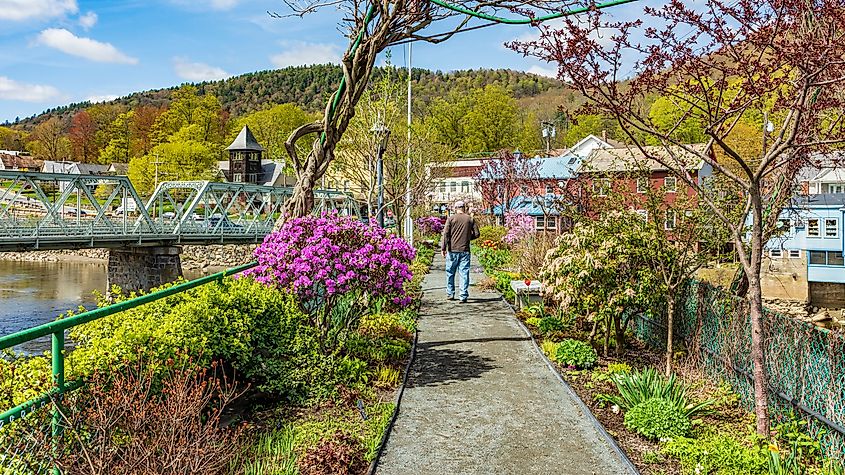 the Bridge of Flowers in Shelburne, Massachusetts.