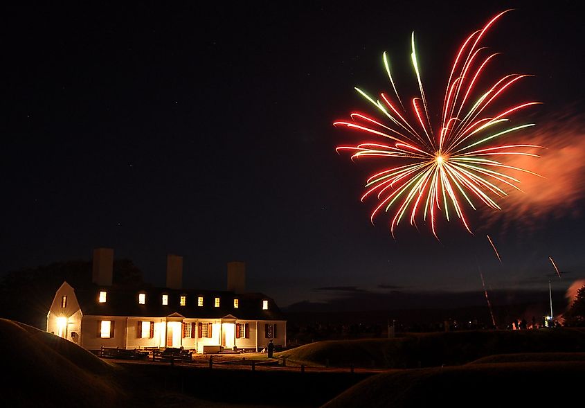 Natal Day Fireworks over Fort Anne in Annapolis Royal, NS (Credit: rgsheritage via Flickr)