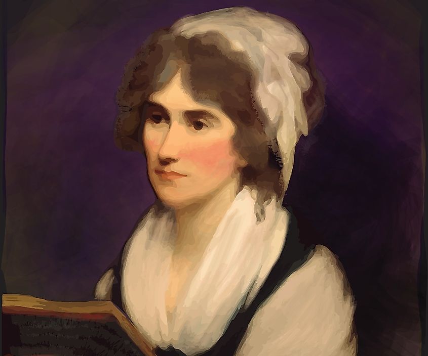 Early feminist writer Mary Wollstonecraft (1759 - 1797), 