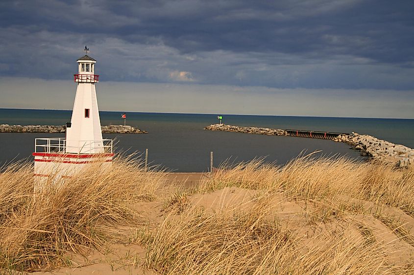 Harbor entrance in New Buffalo, Michigan