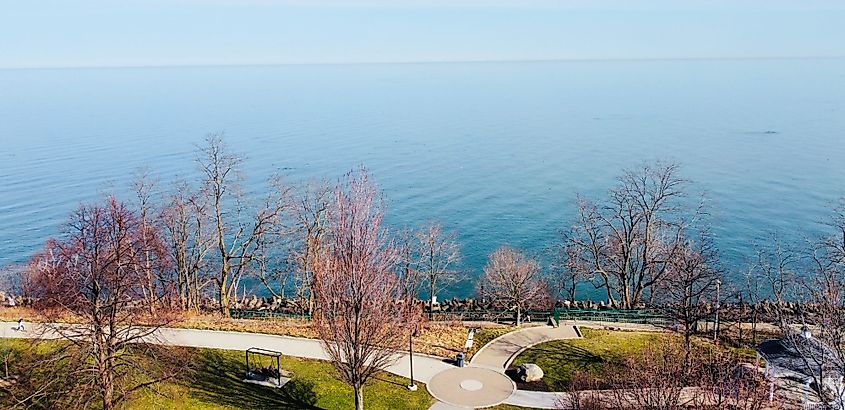 Beautiful Lakewood park. I just love the view of the park with the lake in the background.