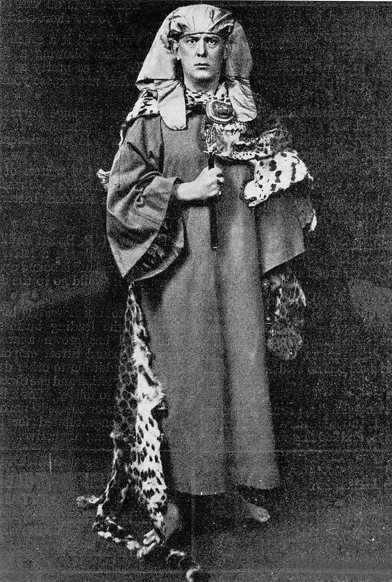 Crowley in Golden Dawn garb, 1910.