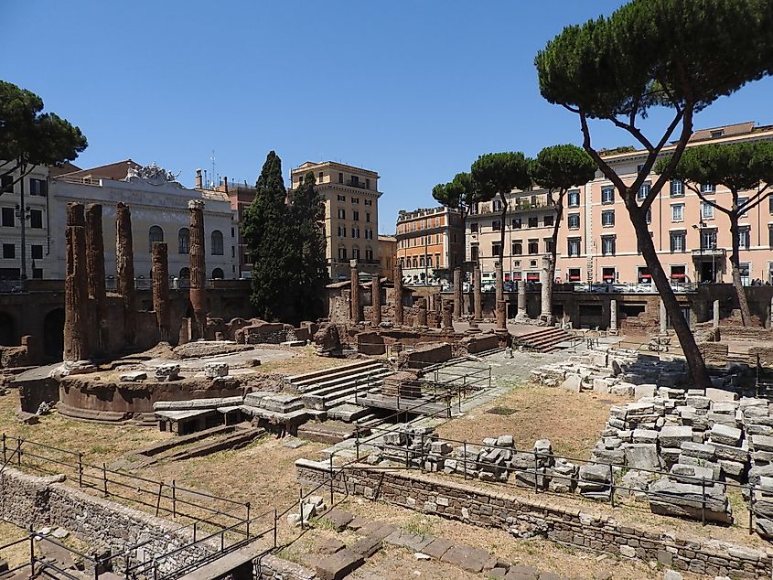 Curia of Pompey and Theater of Pompey in Rome.