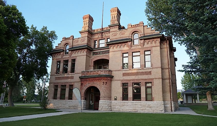 An old public school in Spring city Utah, United States